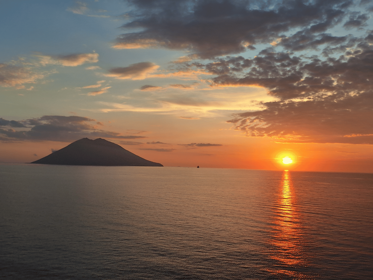 Uitzicht op Stromboli