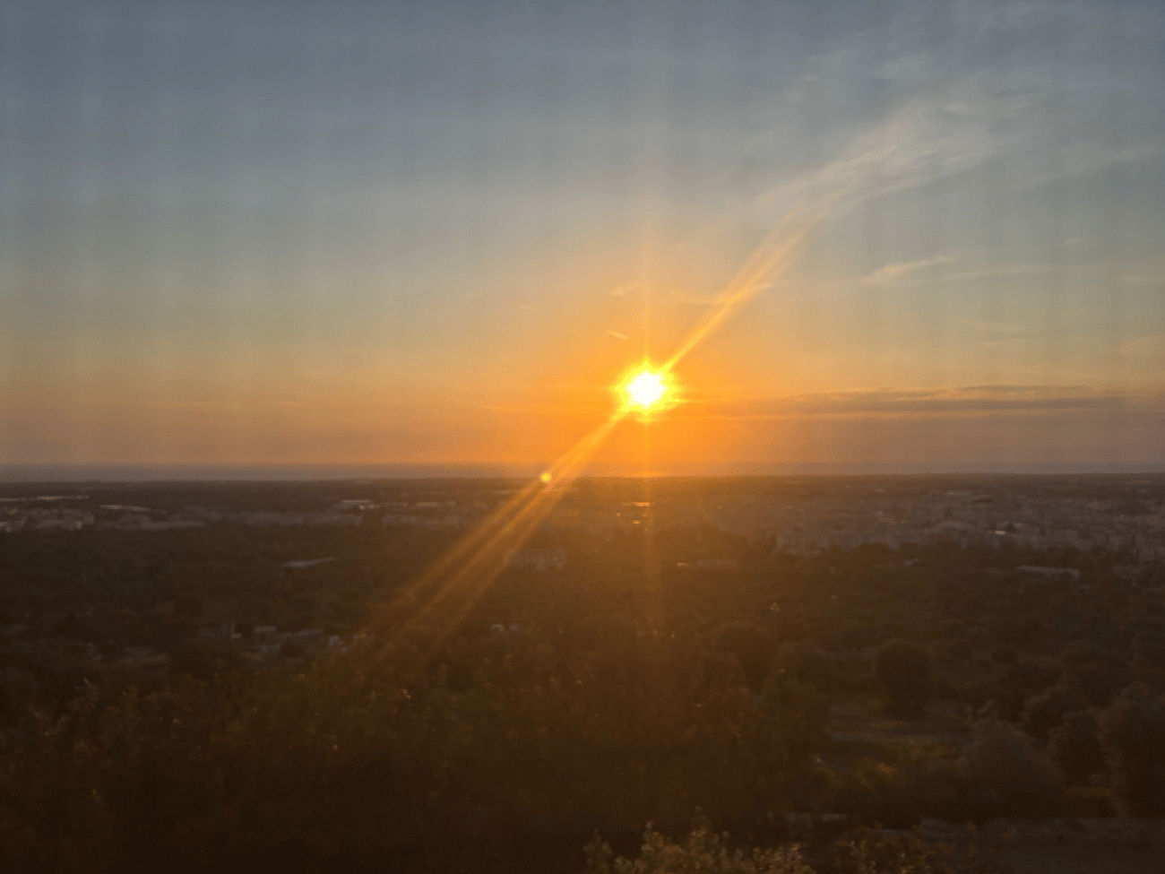 Zonsopgang vanaf het balkon